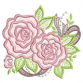 Matriz de bordado Flores 02