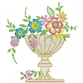 Matriz de bordado Flores Decorao 004