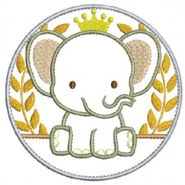 Matriz de bordado Elefante Raminho Aplique