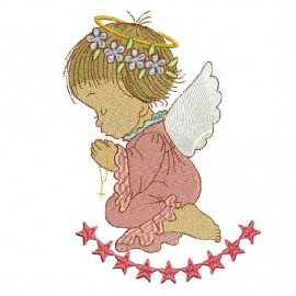 Matriz de bordado Menina Orando 01