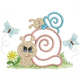 Matriz de bordado Caracol Aplique