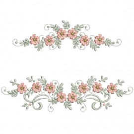 Matriz de bordado Moldura Floral 002