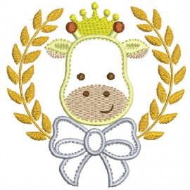 Matriz de bordado Vaca Raminho Aplique