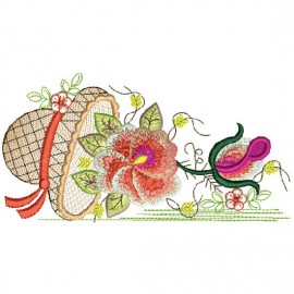 Matriz de bordado Chapu e Flores