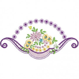 Matriz de bordado Decorao de Flores 004