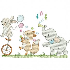 Matriz de bordado Animais de Circo