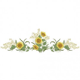 Matriz de bordado Decorao Girassis