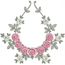 Matriz de bordado Flores Raminho