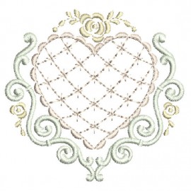 Matriz de bordado Decorao de Corao