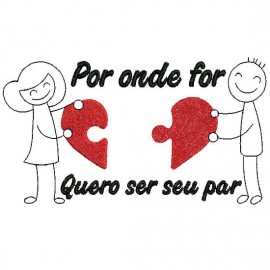 Matriz de bordado Namorados Frase 002