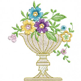 Matriz de bordado Flores Decorao 008