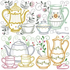 Matrizes de bordado Decorao Xcaras