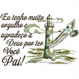 Matriz de bordado Mensagem Dia dos Pais