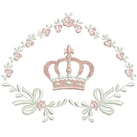 Matriz de bordado Moldura com Coroa 002